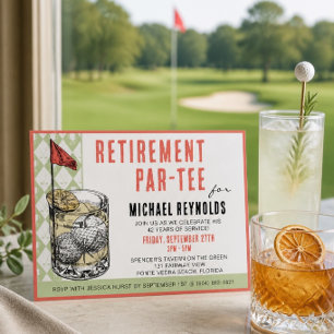 Invitación a fiesta de cóctel de golf