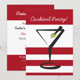 Invitación a fiesta de cóctel retro