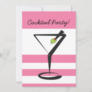 invitación a fiesta de cóctel retro