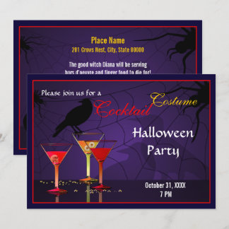 Invitación a Fiesta de cócteles de Halloween