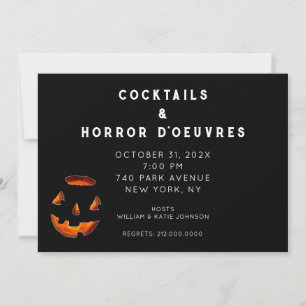 Invitación a fiesta de cócteles de Halloween para