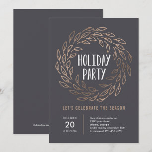 Invitación a fiesta de color de Wreath EDITABLE