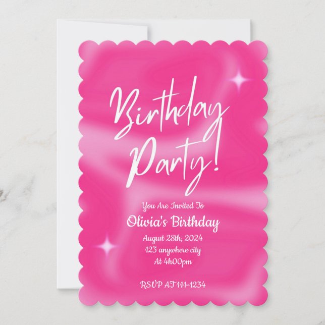 INVITACIÓN A FIESTA DE CUMPLEAÑOS (Anverso)