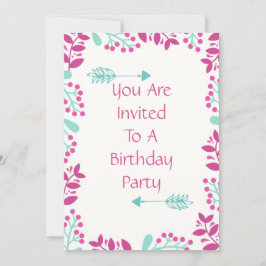 Invitación a fiesta de cumpleaños