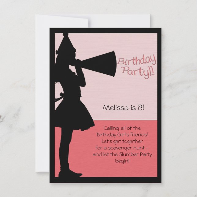 Invitación a fiesta de cumpleaños (Anverso)