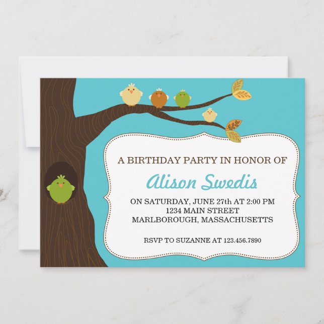 Invitación a fiesta de cumpleaños (Anverso)