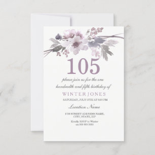 Invitación a fiesta de cumpleaños 105th bonito Mor