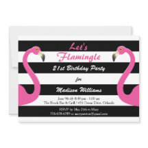 Invitación a Fiesta de cumpleaños 21 de Flamingo R