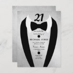 Invitación a Fiesta de cumpleaños 21 hombres de pl<br><div class="desc">Diseño Cortesía de https://www.etsy.com/shop/teabreakart</div>
