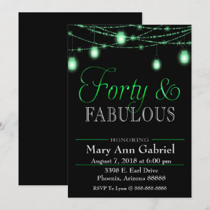 Invitación a Fiesta de cumpleaños 40 Green Mason J