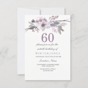 Invitación a fiesta de cumpleaños 60 de bonito Mor