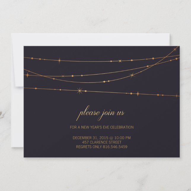 Invitación a fiesta de cumpleaños/Año Nuevo de la  (Anverso)