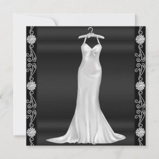 Invitación a fiesta de cumpleaños con vestido plat