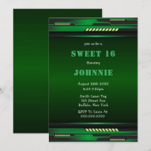 Invitación a fiesta de cumpleaños de 16 dulces fut