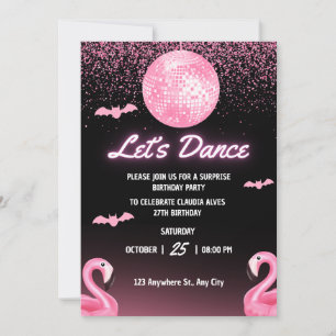 Invitación a fiesta de cumpleaños de adulto con lu