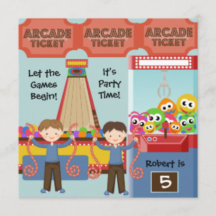 Invitación a fiesta de cumpleaños de arcada person