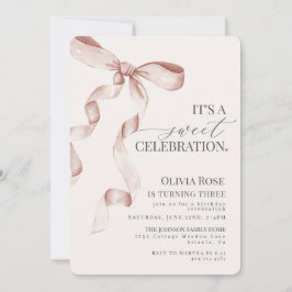 Invitación a fiesta de cumpleaños de Beige Coquett