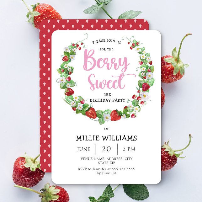 Invitación a fiesta de cumpleaños de Berry Sweet (Subido por el creador)