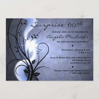 Invitación a fiesta de cumpleaños de Blue Swirls