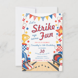 Invitación a fiesta de cumpleaños de bolos