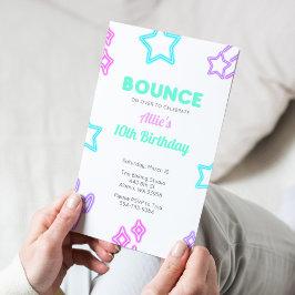 Invitación a fiesta de cumpleaños de Bongue Jump N