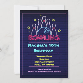 Invitación a fiesta de cumpleaños de BOWLING BALL