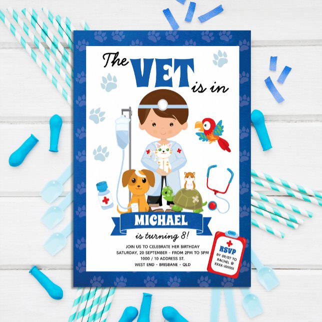 Invitación a fiesta de cumpleaños de Boy Vet (Subido por el creador)
