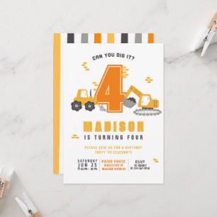 Invitación a Fiesta de cumpleaños de camionetas de