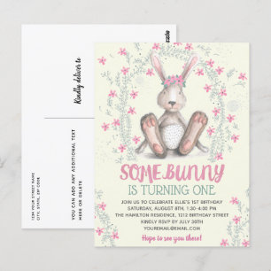 Invitación a fiesta de cumpleaños de Chicas floral
