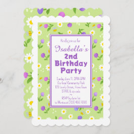 Invitación a fiesta de cumpleaños de chicas florec