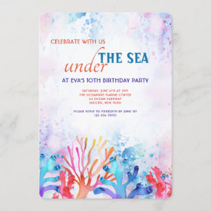 Invitación a fiesta de cumpleaños de Coral Waterco