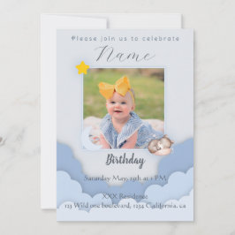 Invitación a fiesta de cumpleaños de Cute