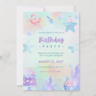Invitación a fiesta de cumpleaños de Cute   Canva 