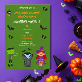 Invitación a fiesta de cumpleaños de Cute Costume 