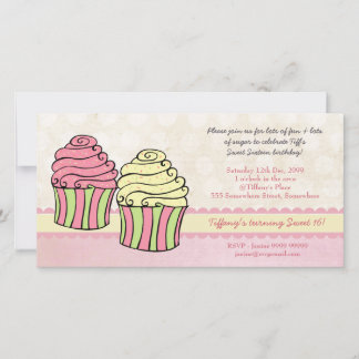 Invitación a fiesta de cumpleaños de dulces de mod