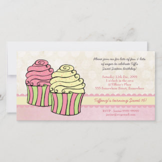 Invitación a fiesta de cumpleaños de dulces de mod