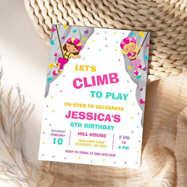 Invitación a fiesta de cumpleaños de escalada en r (Subido por el creador)