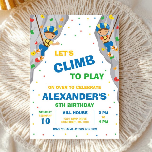 Invitación a fiesta de cumpleaños de escalada en r (Subido por el creador)