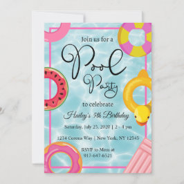 Invitación a fiesta de cumpleaños de Fiestas de pi