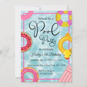 Invitación a fiesta de cumpleaños de Fiestas de pi