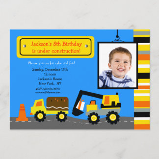 Invitación a fiesta de cumpleaños de foto de const