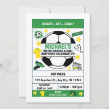 Invitación a Fiesta de Cumpleaños de Fútbol