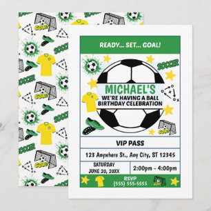 Invitación a Fiesta de Cumpleaños de Fútbol