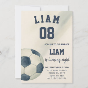 Invitación a fiesta de cumpleaños de fútbol para n