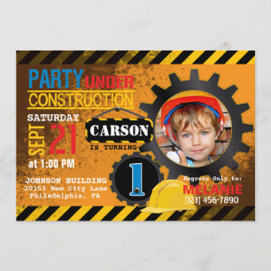 Invitación a fiesta de cumpleaños de Gears de Cons