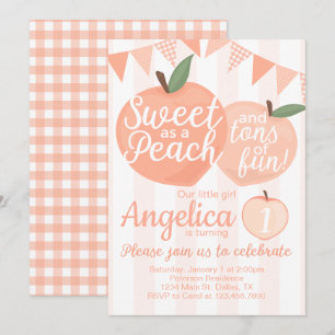 Invitación a fiesta de cumpleaños de Georgia Peach