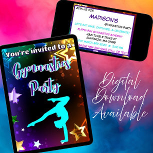 Invitación a fiesta de cumpleaños de Gimnasia de l