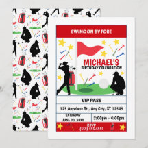 Invitación a Fiesta de Cumpleaños de Golf (Hombres