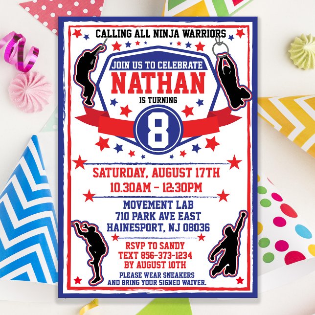 Invitación a fiesta de cumpleaños de guerreros Nin (Subido por el creador)