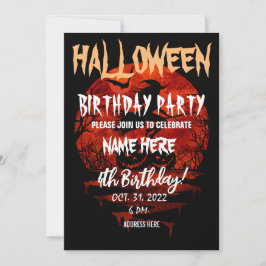 INVITACIÓN A FIESTA DE CUMPLEAÑOS DE HALLOWEEN